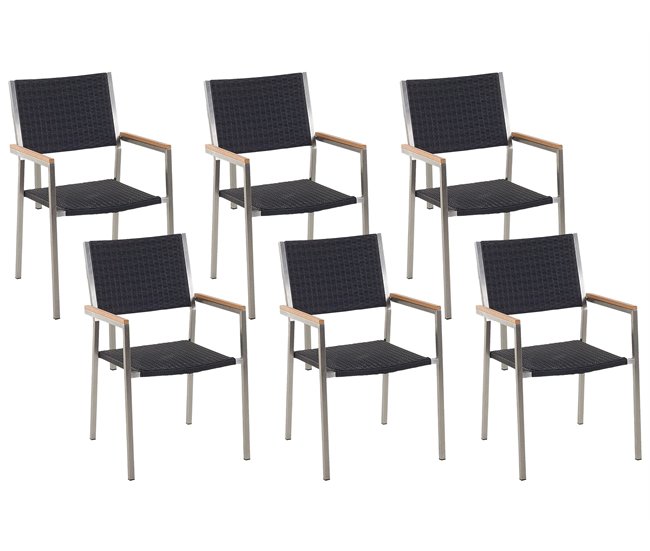 Beliani Silla de comedor GROSSETO Negro