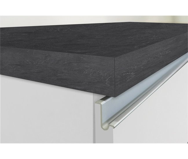 Cozinha de ilha com efeito de madeira 160 Blanco