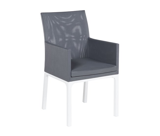 Beliani Silla de jardín BACOLI Gris Oscuro