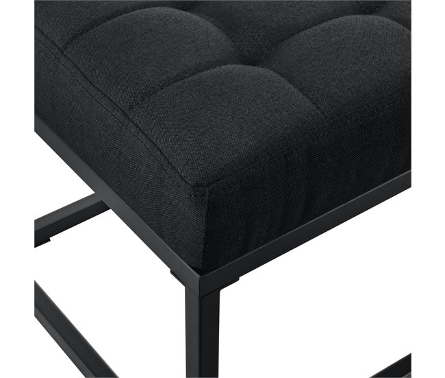 Banco Salta tapizado tela / metal 120x38 Gris