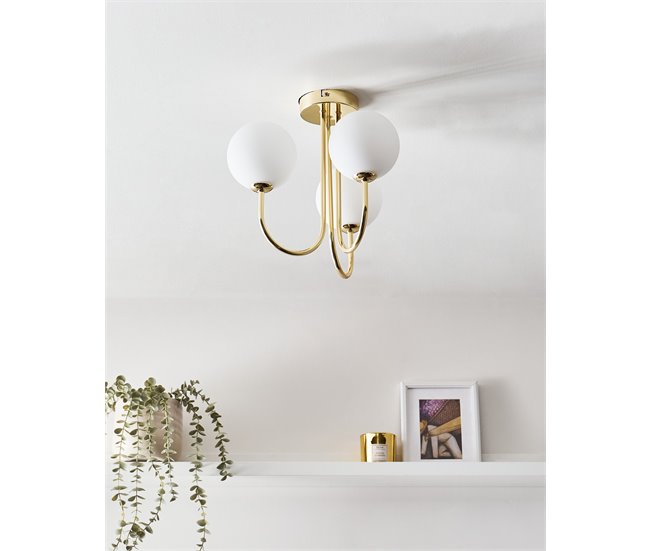 Beliani Lámpara de techo SHIRE Dorado