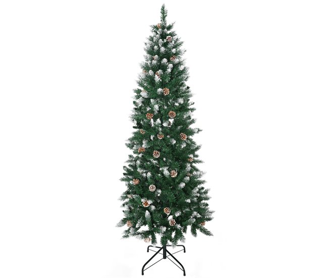 Árbol de Navidad Plástico, Acero HOMCOM, hogar - decoración Verde