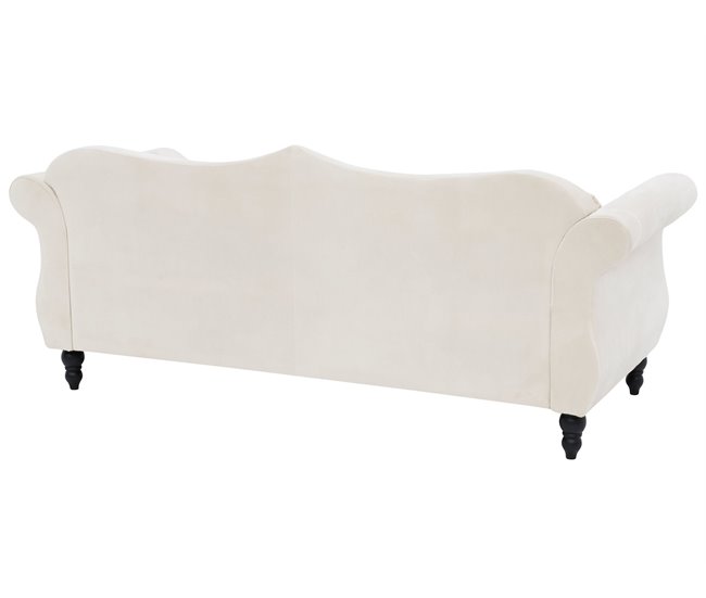 Beliani Sofá de 3 plazas Terciopelo SKIEN Beige