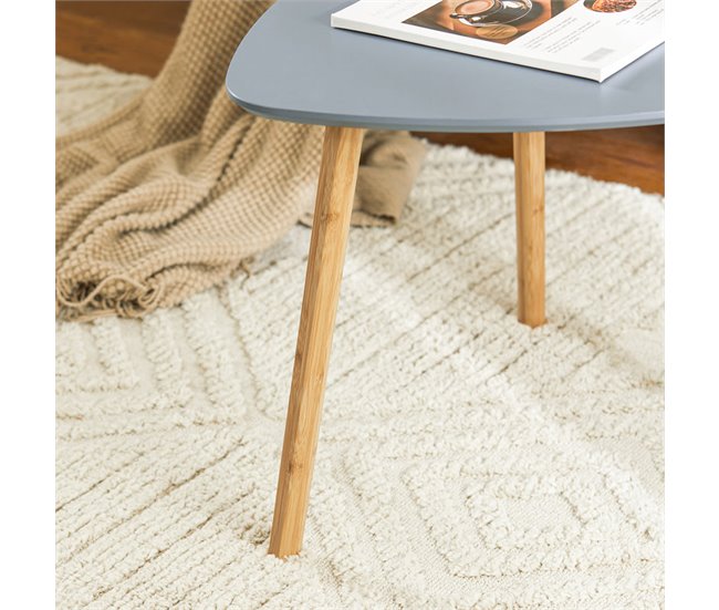 Set De 2 Mesas De Café Mesa Auxiliar FBT74-HG SoBuy 55x53 Gris