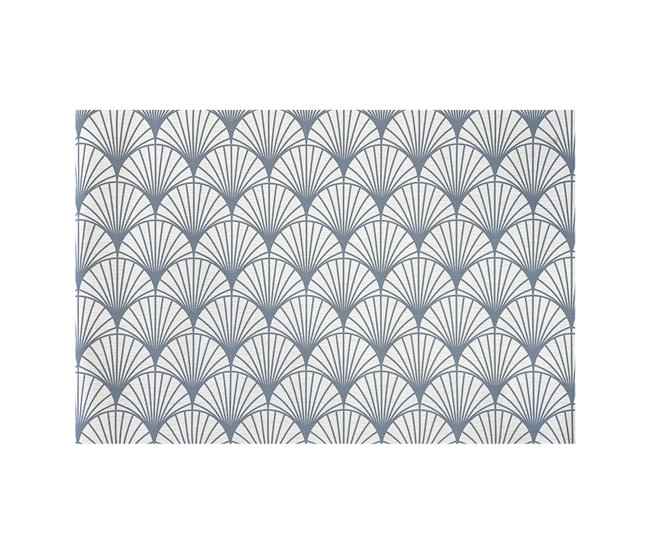 Acomoda Textil – Alfombra Vinílica Hidráulica para Hogar. 80x150 Azul Claro