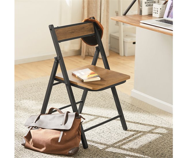 Silla Plegable de Oficina FST88-PF SoBuy Natural