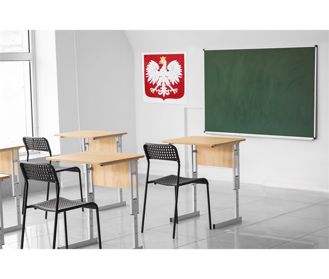 Alfombra lavable ANDRE 2309 emblema de Polonia Blanco