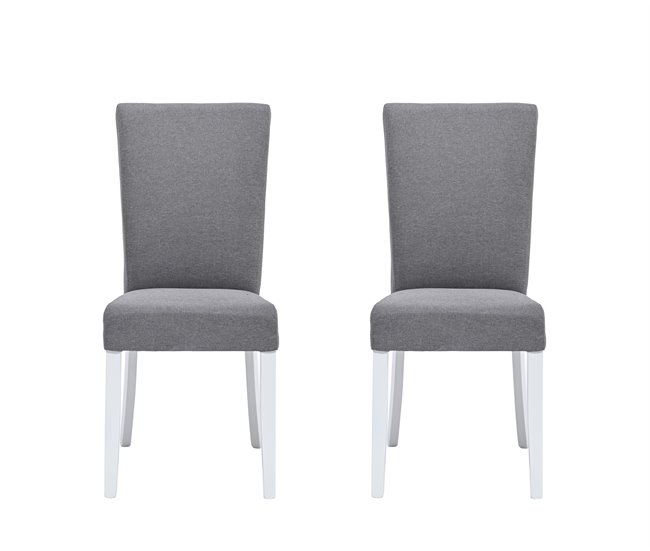 Pack de 2 sillas de comedor BRIGHTON  Gris Claro