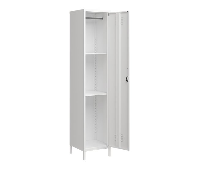 Armario ropero Seinäjoki acero 38 Blanco