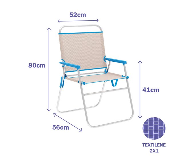 Silla Plegable Azul