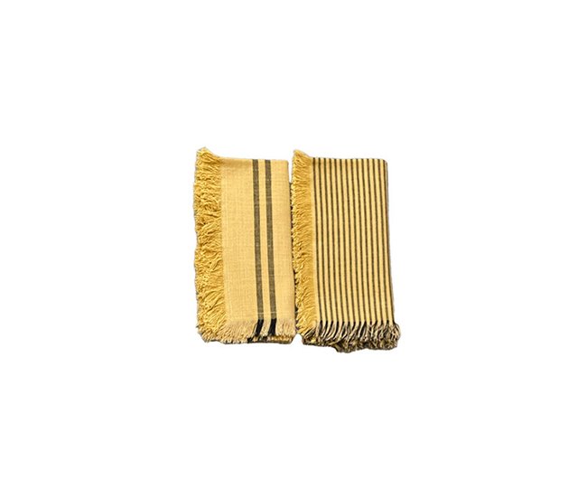 Pack 4 servilletas de algodón modelo Kila Amarillo