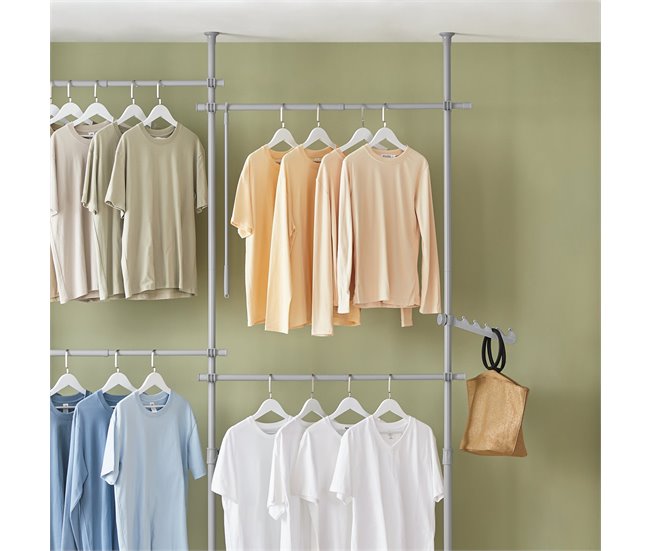 Perchero de Ropa Telescópico Altura Ajustable SoBuy KLS03-HG Gris