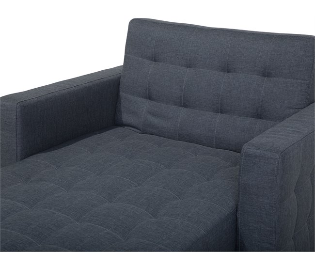 Beliani Chaise longue Poliéster ABERDEEN Grafito