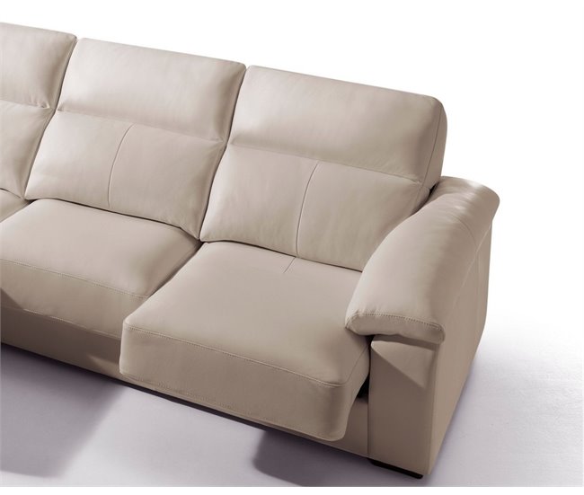 Chaise longue piel WILLY Beige