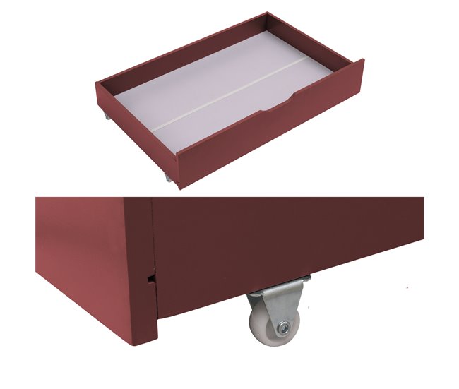 Juego de 2 cajones para cama de madera Naranja