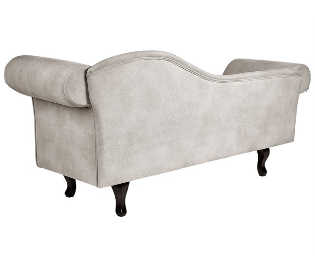 Beliani Chaise longue derecho Terciopelo LATTES Gris Oscuro