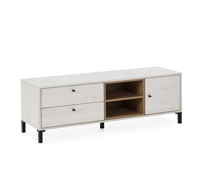 Mueble TV Javea 2 cajones y 1 Puerta 136 Blanco