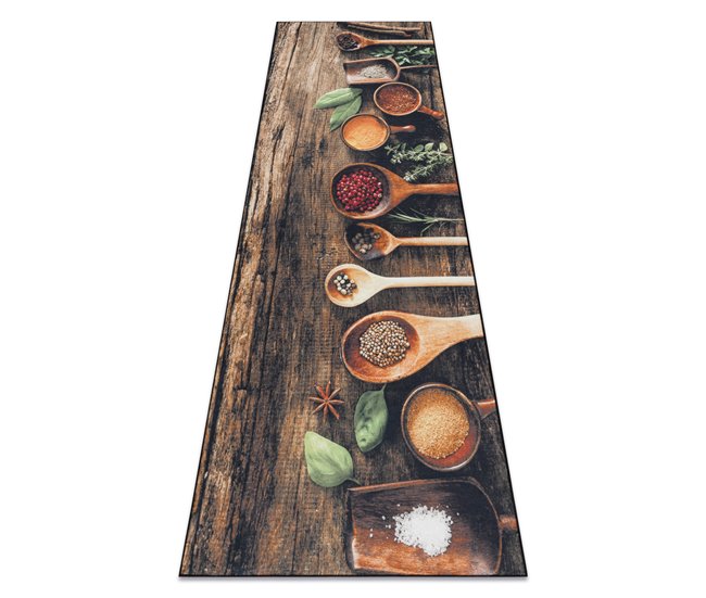 Alfombra lavable ANDRE 1156 Especias para la cocina Marron
