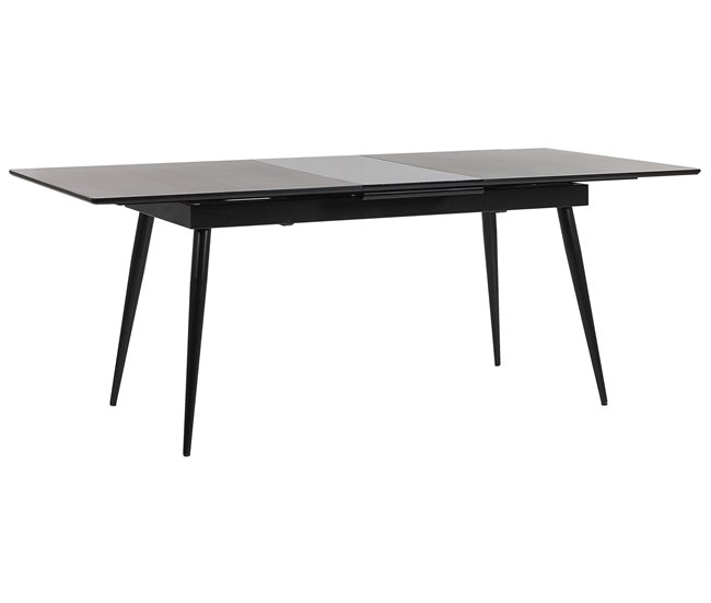 Beliani Mesa de comedor extensible MALDON 90x160 Negro