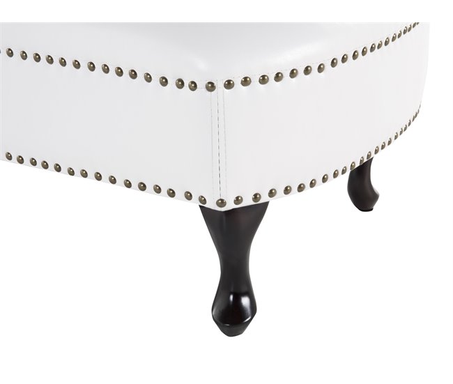 Beliani Chaise longue derecho Piel sintética NIMES Blanco