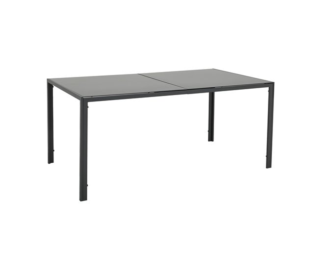 Set de jardín ARDEN con mesa y 6 sillas color gris Gris Oscuro
