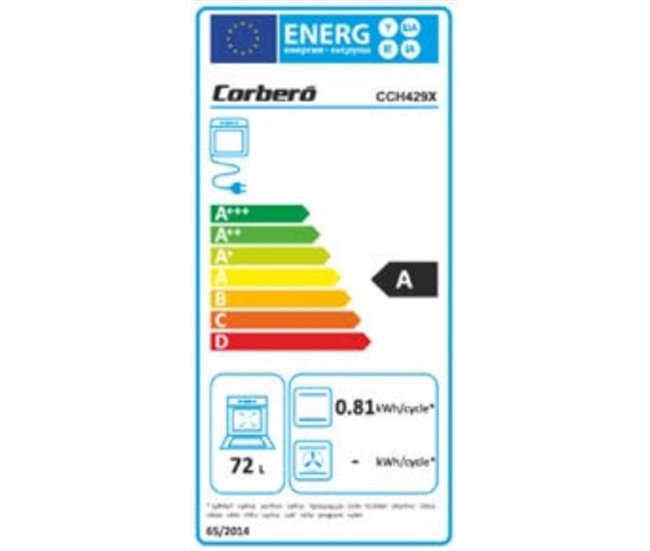 Conjunto vitrocerámica y horno convencional CORBERÓ Negro/ Gris
