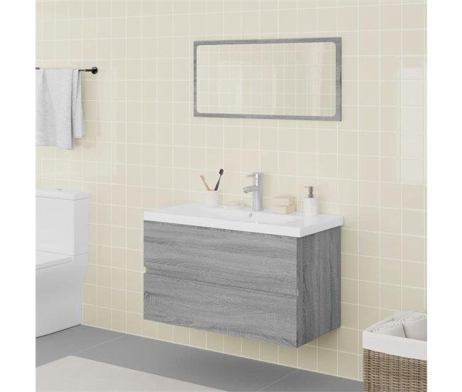 Conjunto De Muebles De Baño Gris