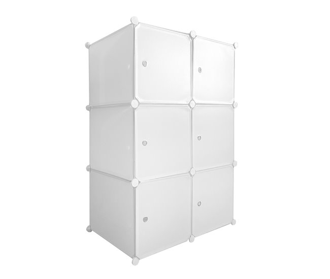 Armario Vestidor Cube Personalizable Boxed Basic Nyana Home 6 Cubos 75 Blanco