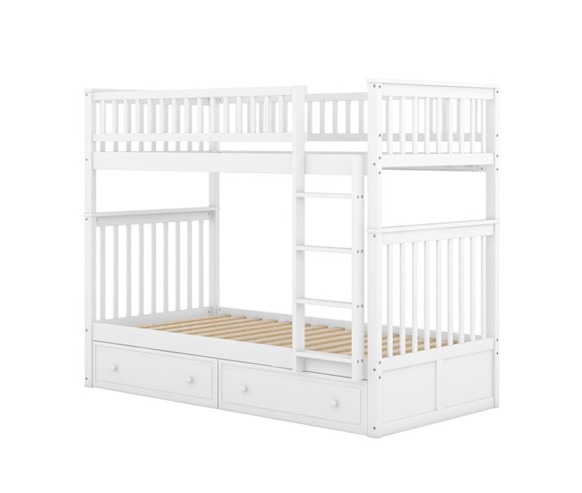 Camas literas 205x95 Blanco