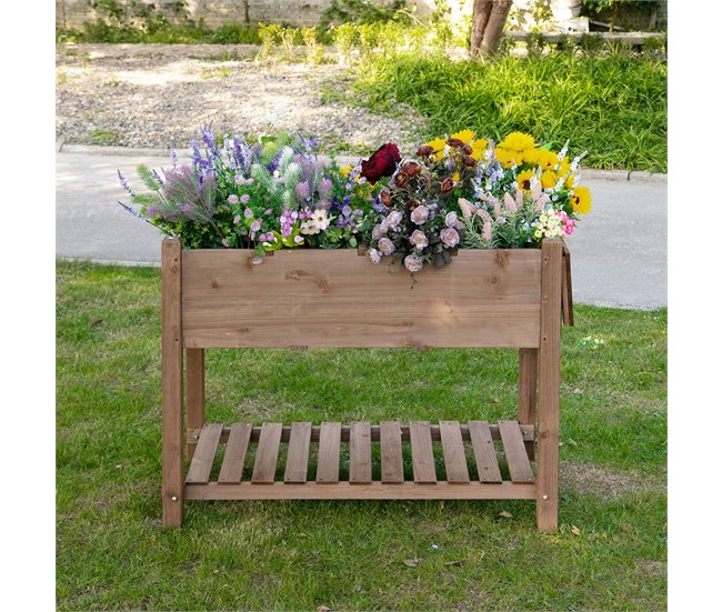 Huerto Urbano de Madera Madera de Abeto Outsunny Marron