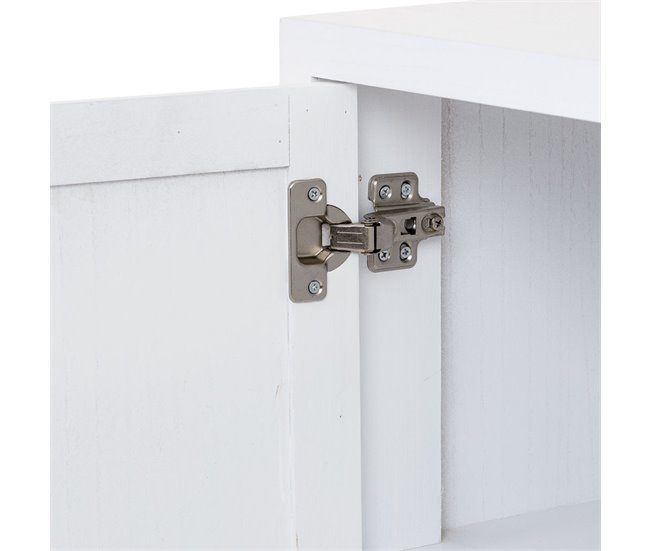 Aparador de madera y metal Blanco