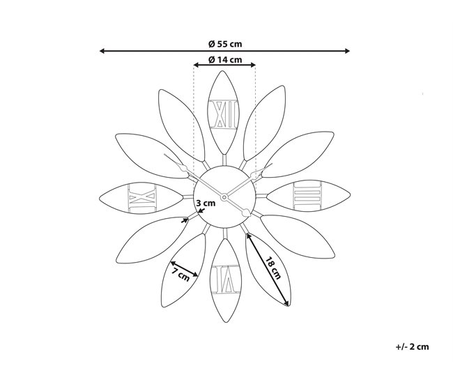 Beliani Reloj de pared BEINWIL Marron