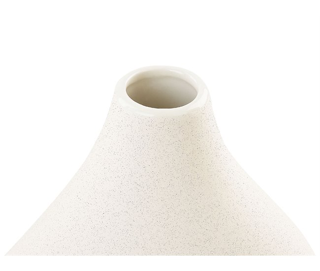 Beliani Jarrón para flores KOMOTINI Blanco/ Beige