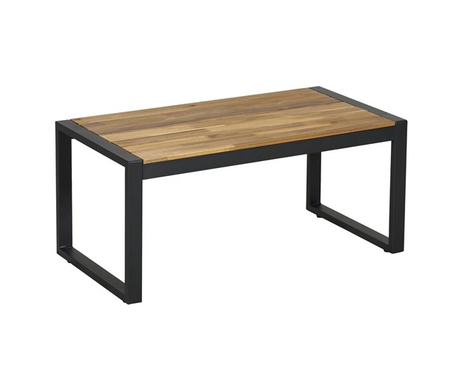 Conjunto de muebles de jardin Calciano 4 piezas ratán Natural