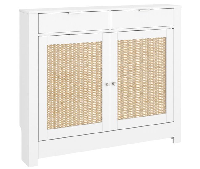 Cubre Radiadores Melamina de Madera, MDF HOMCOM Blanco