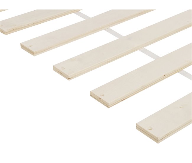 Beliani Cama con cajones Madera de pino OLENDON 99x206 Blanco