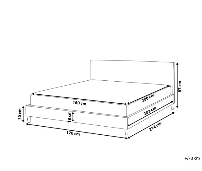 Beliani Cama con somier Terciopelo FITOU 170x214 Amarillo