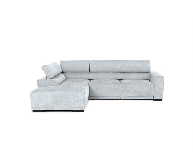 Rinconera con cama MACK izquierda 4 plazas gris claro Gris Claro