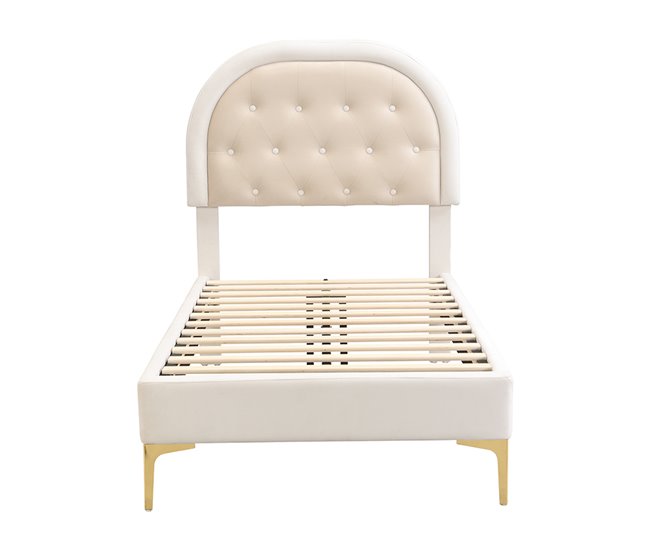 Marco de la cama 200x90 Beige