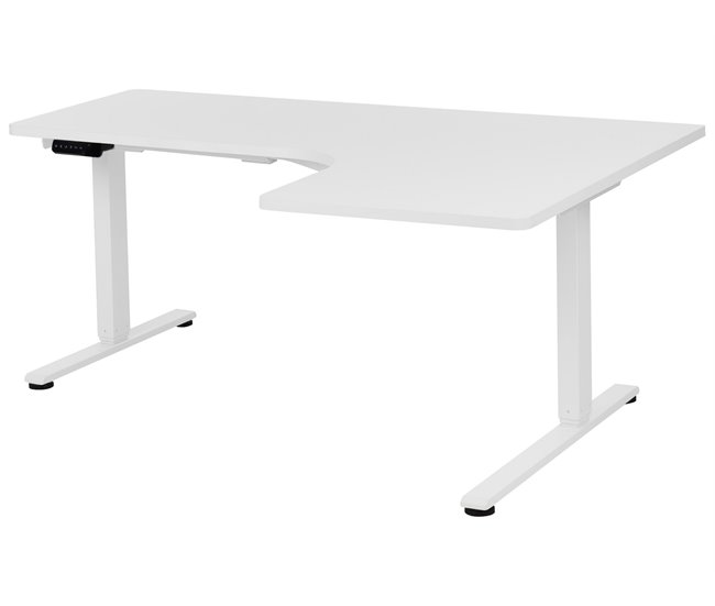Beliani Escritorio ajustable DESTINES 160x109 Blanco