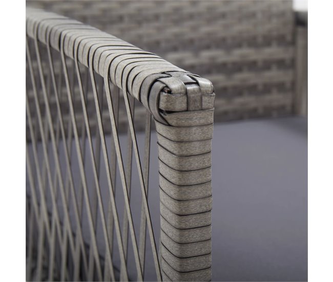 2 Sillones de jardín de ratán sintético con cojines Antracita