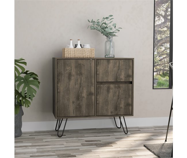 Aparador de salón Z80 Andora, con gabinete Marron