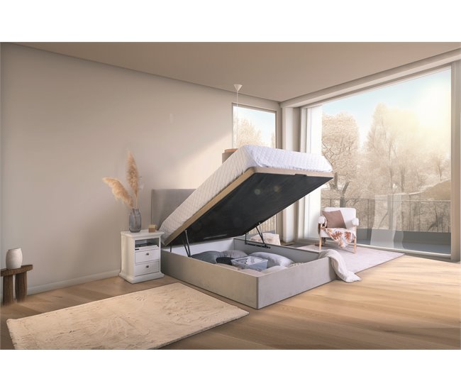 Canapé abatible color beige MONET SOMNALIS 