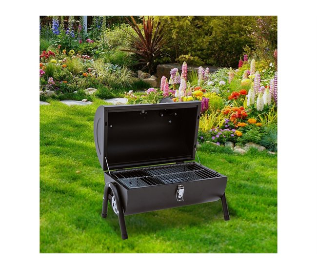 Barbacoa de carbón portátil Negro