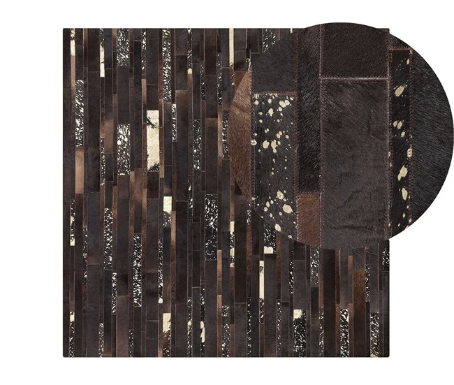 Beliani Alfombra de pelo corto ARTVIN 200x200 Marron