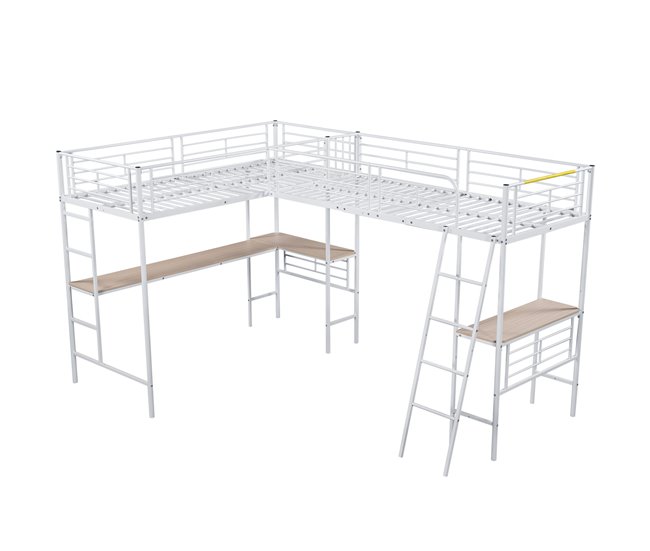 Cama alta para niños 206x298 Blanco