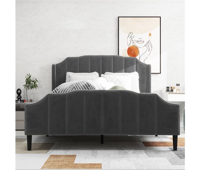 Marco de la cama 200x140 Gris