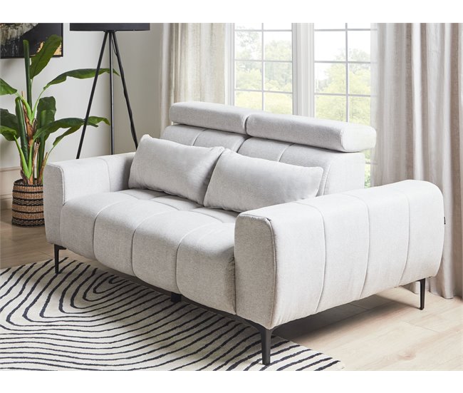 Beliani Sofá de 2 plazas Poliéster VEGAMO Beige