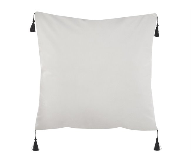 Beliani Cojín decorativo SCHEFFLERA 45x45 Blanco/ Negro