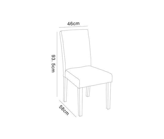 Pack de 2 sillas de comedor SOFIA  Azul Claro